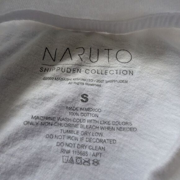 Vtg 2007 Naruto Uzumaki Anime L/S Tee S Shippuden Graphic Single Stitch White - Picture 3 of 7